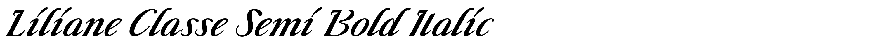 Liliane Classe Semi Bold Italic
